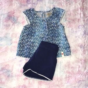 Lucky Brand Triangle Babygirl 2-Piece Outfit.  Size 18 Months.